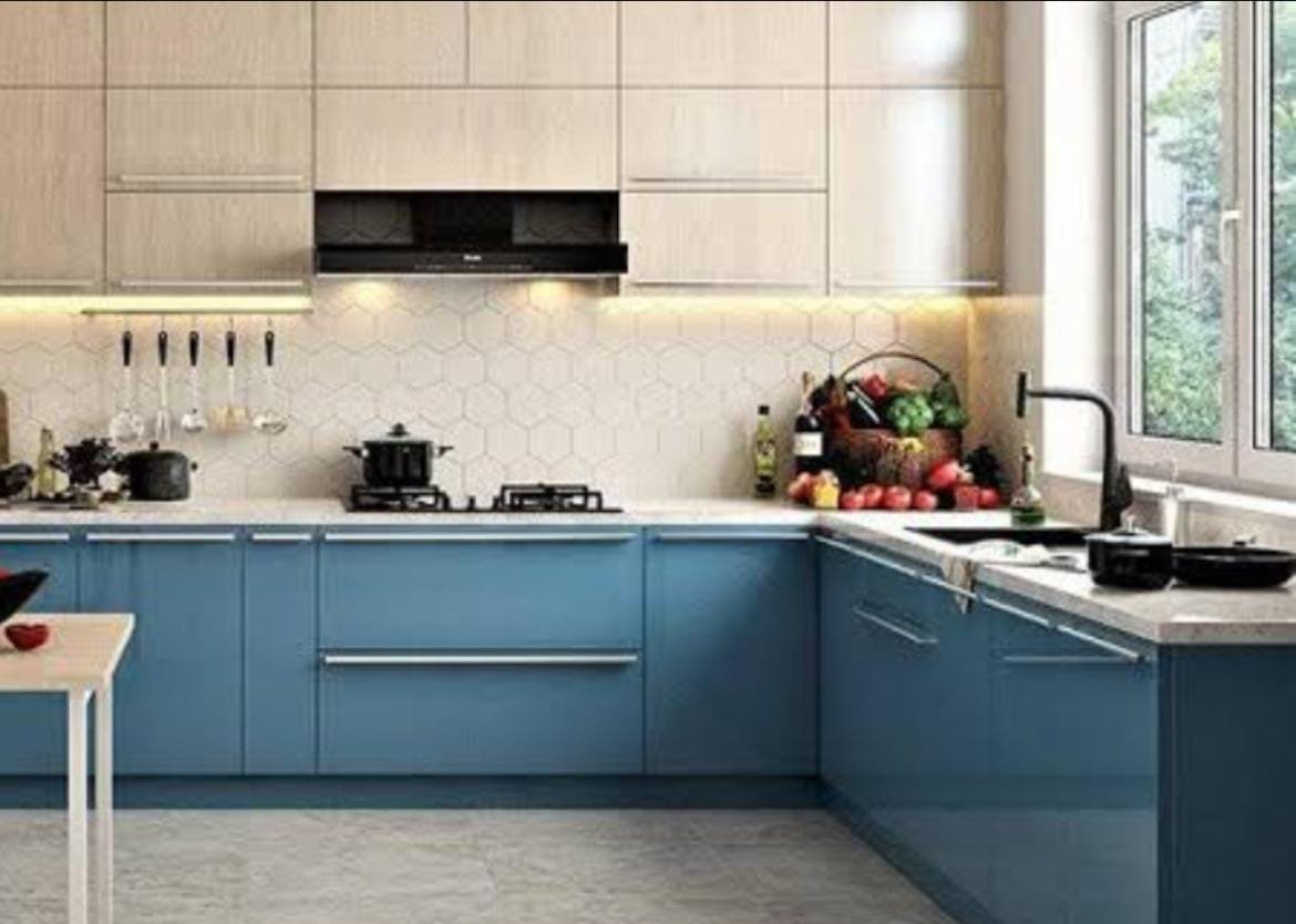 Blue Oak Modular Kitchen Design